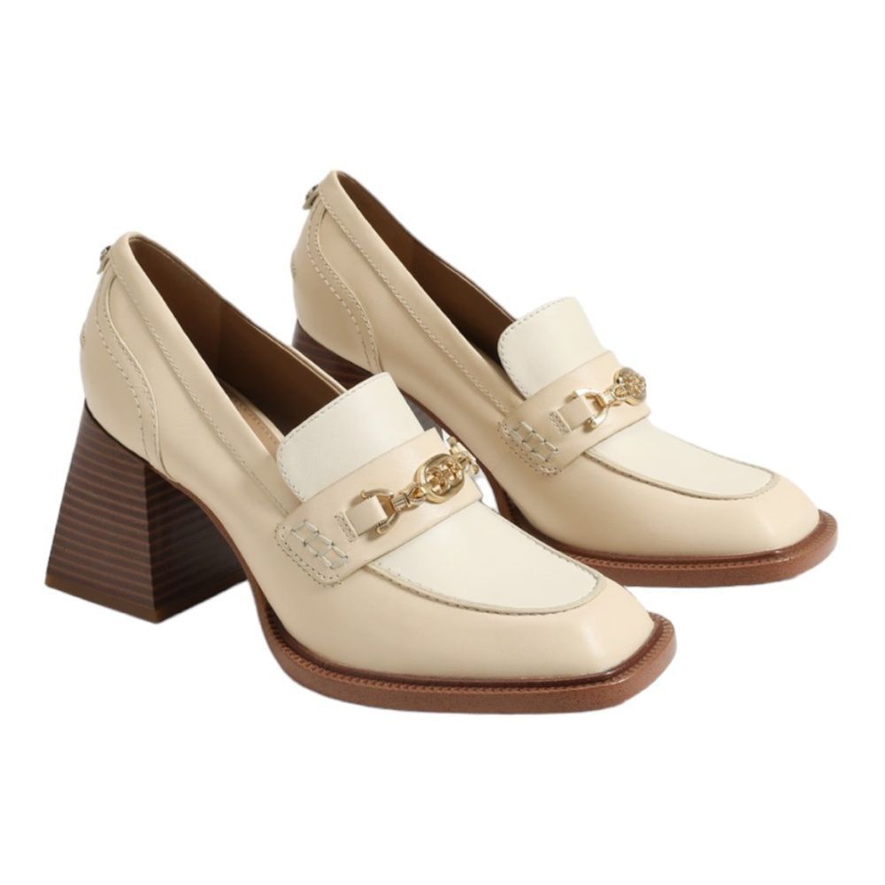 Sam Edelman Cream and Brown Loafers